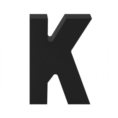 AP Letra Decorativa MDF - Letra K   7x10  Negra