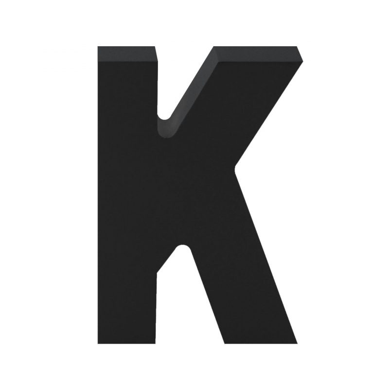 AP Letra Decorativa MDF - Letra K  15x28  Negra