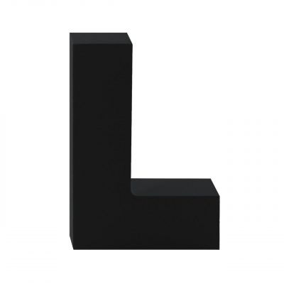 AP Letra Decorativa MDF - Letra L   7x10  Negra