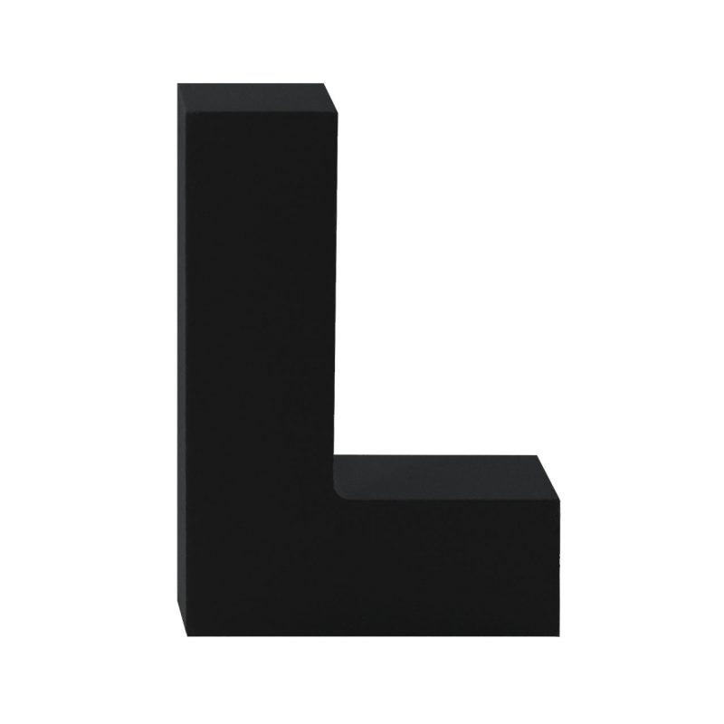 AP Letra Decorativa MDF - Letra L  15x28  Negra