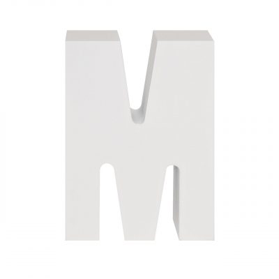 AP Letra Decorativa MDF - Letra M   7x10  Blanca