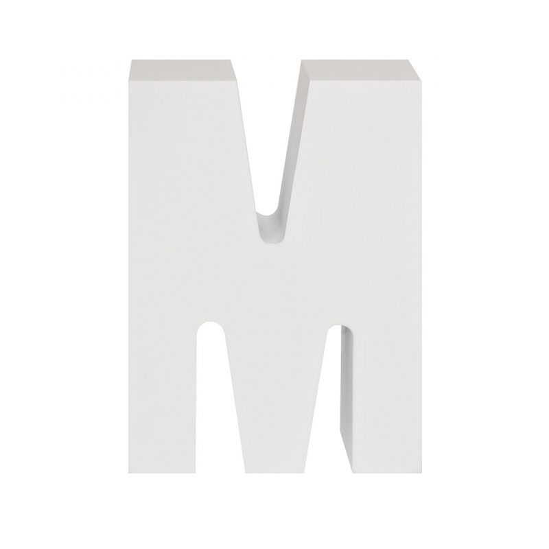 AP Letra Decorativa MDF - Letra M   7x10  Blanca