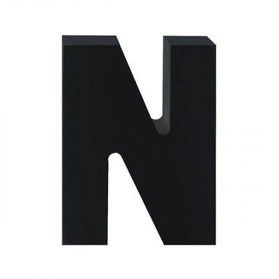 AP Letra Decorativa MDF - Letra N   7x10  Negra