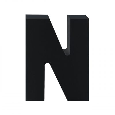 AP Letra Decorativa MDF - Letra N  15x28  Negra