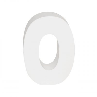 AP Letra Decorativa MDF - Letra O  15x28  Blanca