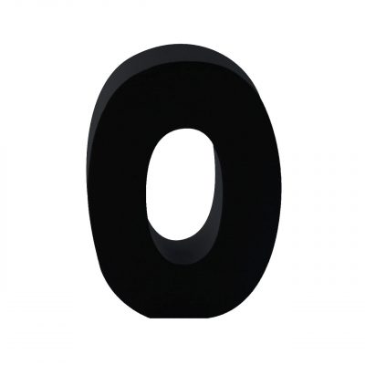 AP Letra Decorativa MDF - Letra O  15x28  Negra