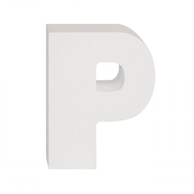 AP Letra Decorativa MDF - Letra P  15x28  Blanca