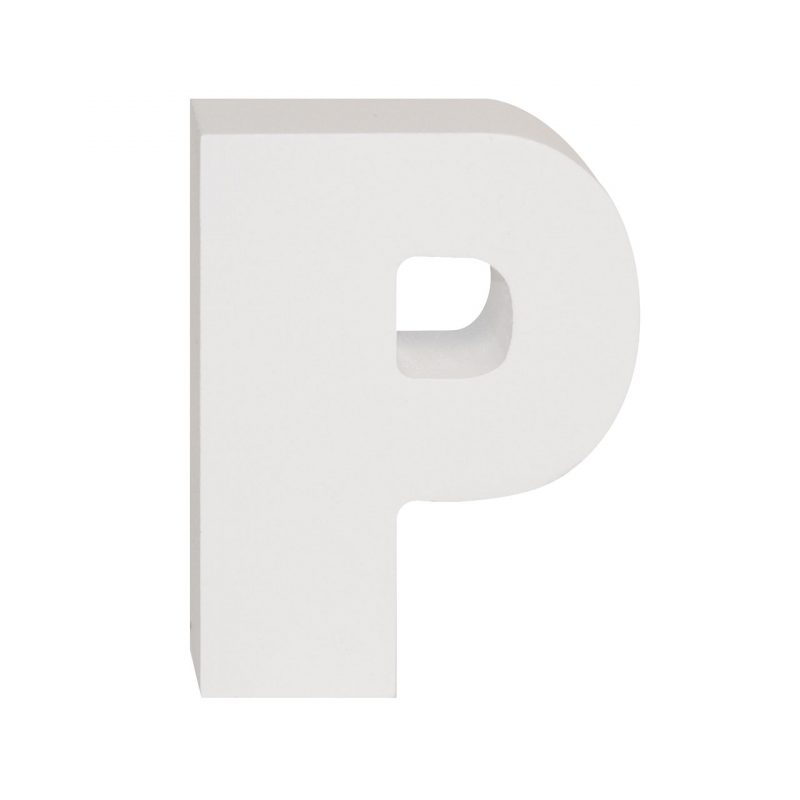 AP Letra Decorativa MDF - Letra P  15x28  Blanca