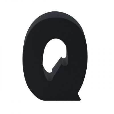 AP Letra Decorativa MDF - Letra Q   7x10  Negra