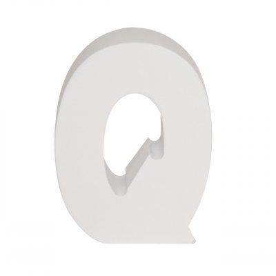 AP Letra Decorativa MDF - Letra Q  15x28  Blanca