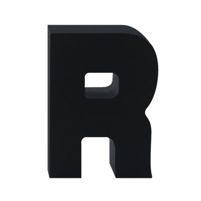 AP Letra Decorativa MDF - Letra R   7x10  Negra