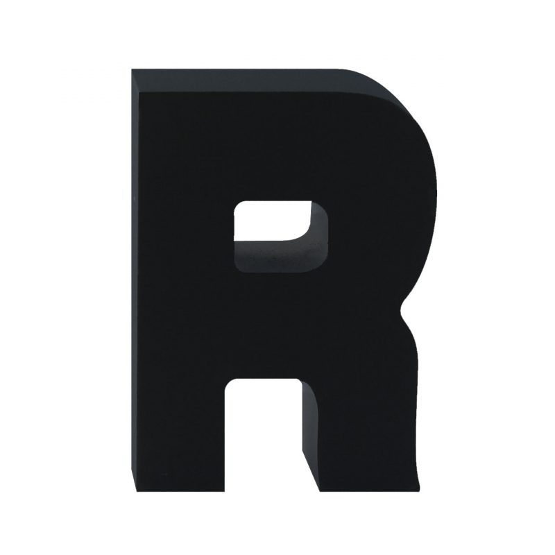 AP Letra Decorativa MDF - Letra R   7x10  Negra