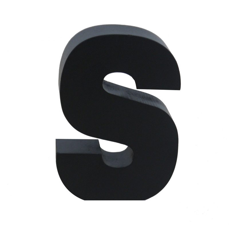AP Letra Decorativa MDF - Letra S   7x10  Negra
