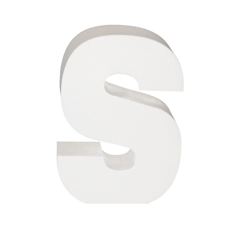 AP Letra Decorativa MDF - Letra S  15x28  Blanca