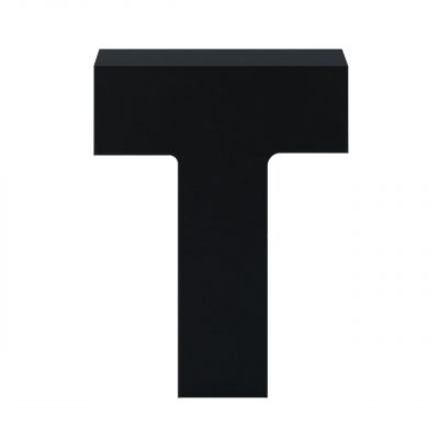 AP Letra Decorativa MDF - Letra T   7x10  Negra