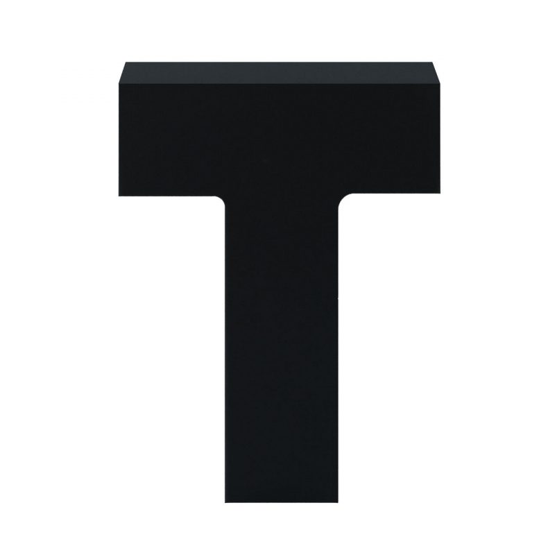 AP Letra Decorativa MDF - Letra T   7x10  Negra