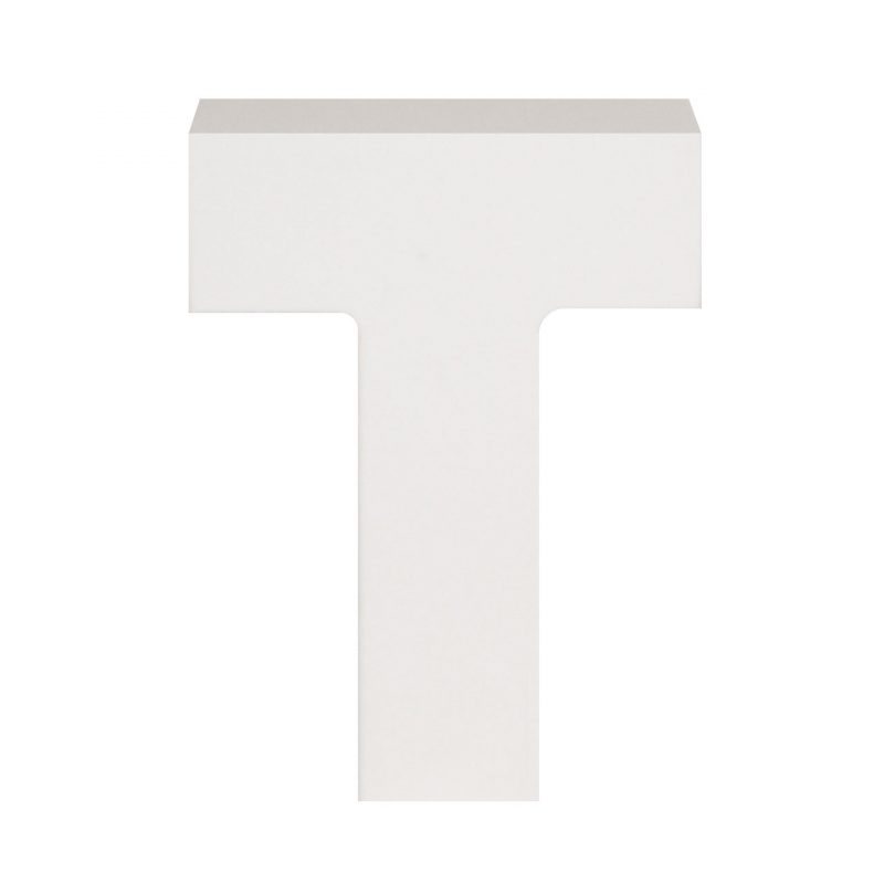 AP Letra Decorativa MDF - Letra T  15x28  Blanca