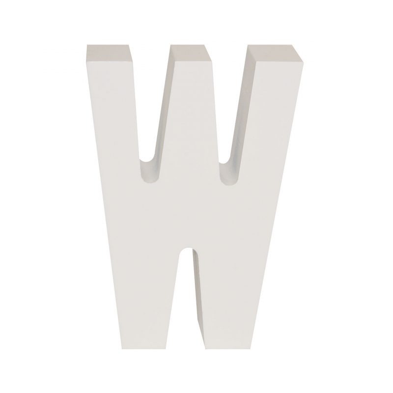 AP Letra Decorativa MDF - Letra W  15x28  Blanca