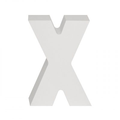 AP Letra Decorativa MDF - Letra X  15x28  Blanca