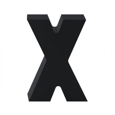 AP Letra Decorativa MDF - Letra X  15x28  Negra