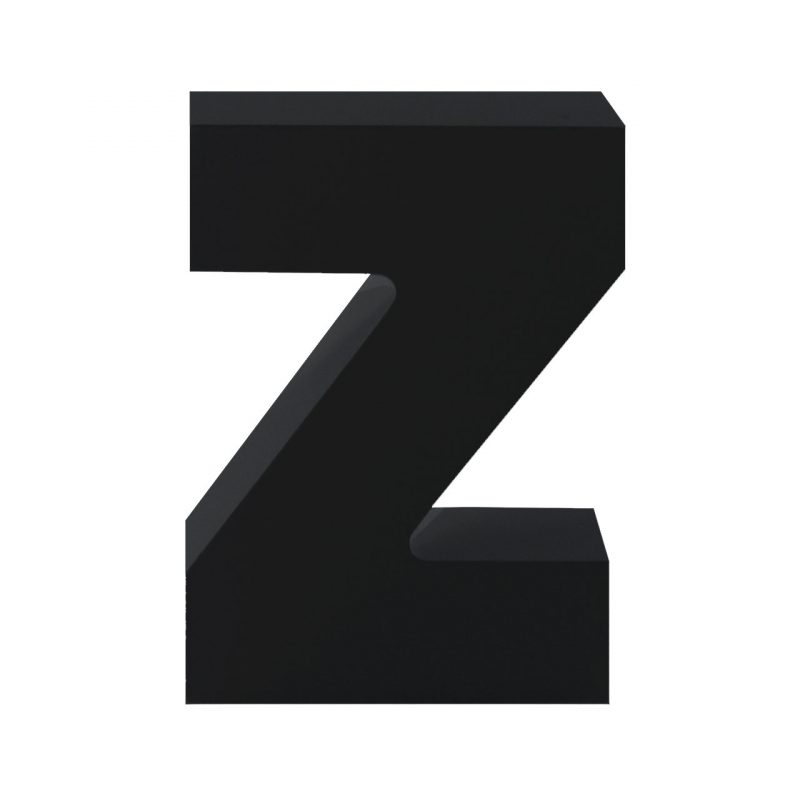 AP Letra Decorativa MDF - Letra Z  15x28  Negra