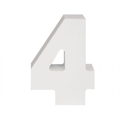 AP Letra Decorativa MDF - núm. 4  15x28  Blanca