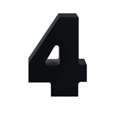 AP Letra Decorativa MDF - núm. 4  15x28  Negra