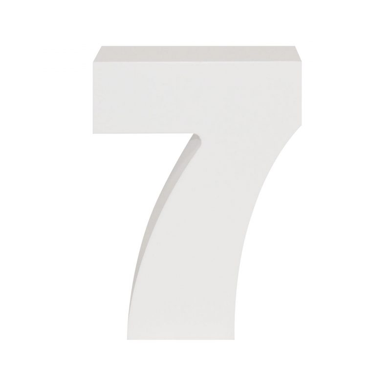 AP Letra Decorativa MDF - núm. 7   7x10  Blanca