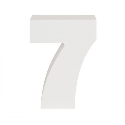 AP Letra Decorativa MDF - núm. 7  15x28  Blanca