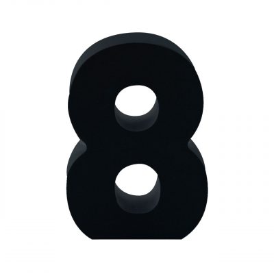 AP Letra Decorativa MDF - núm. 8   7x10  Negra