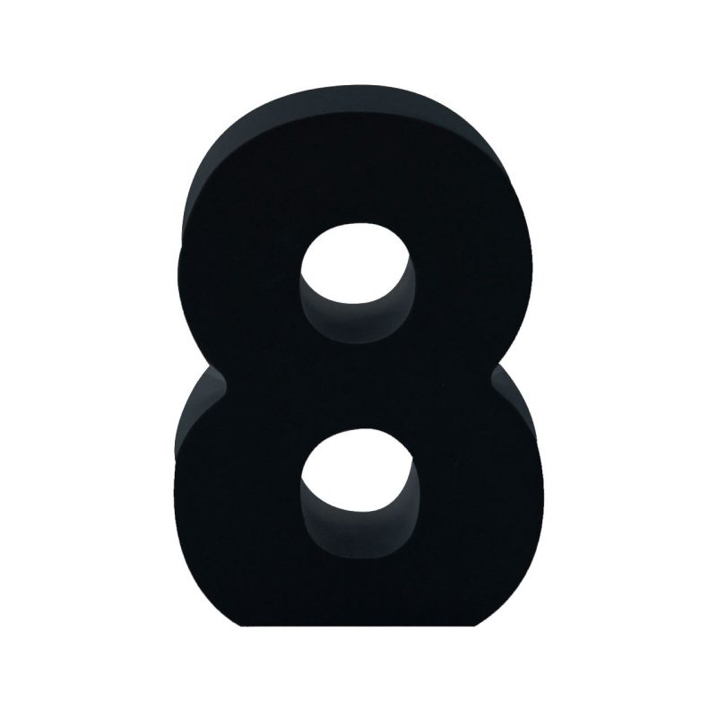 AP Letra Decorativa MDF - núm. 8  15x28  Negra