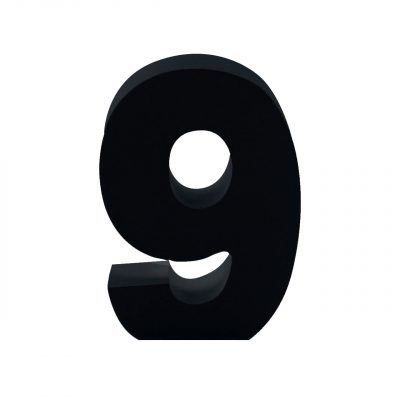 AP Letra Decorativa MDF - núm. 9  15x28  Negra