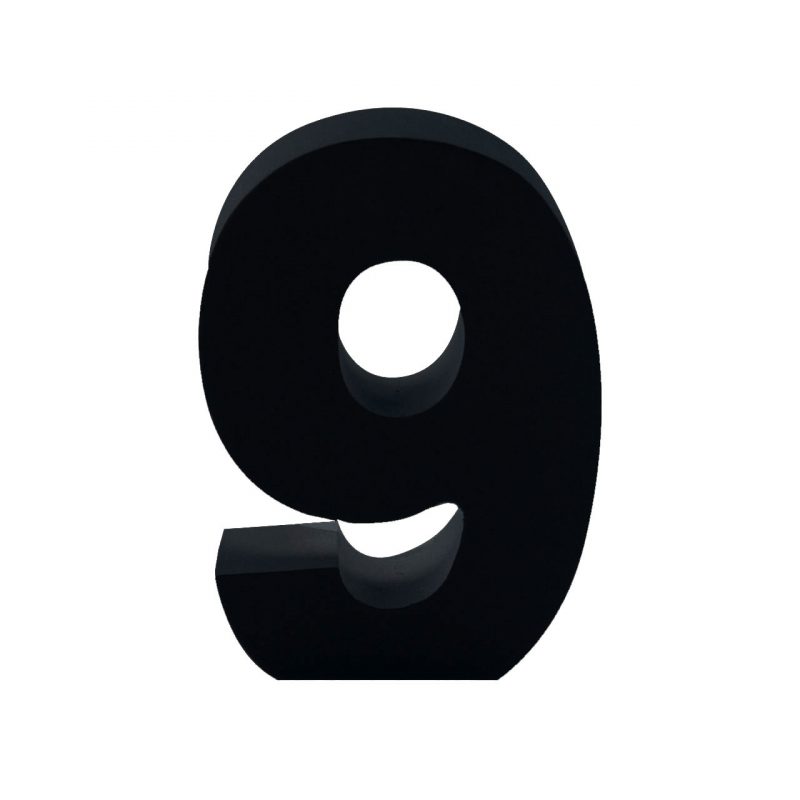 AP Letra Decorativa MDF - núm. 9  15x28  Negra