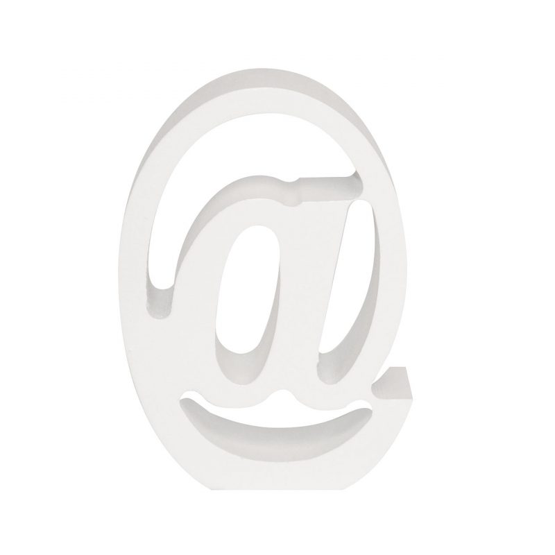 AP Letra Decorativa MDF - Simb. @ 7x10  Blanca