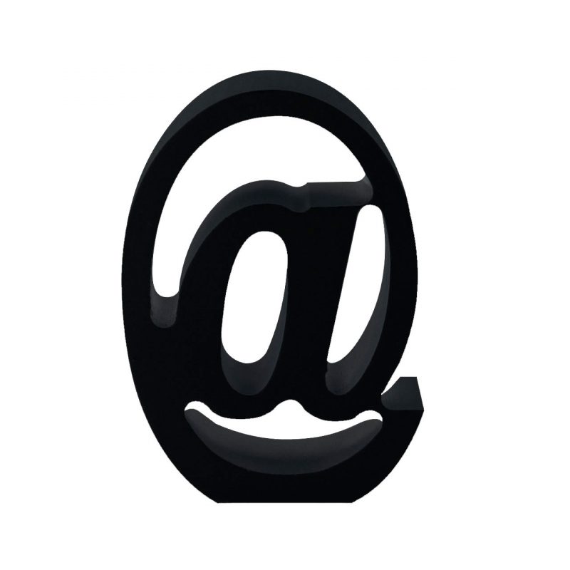 AP Letra Decorativa MDF - Simb. @ 7x10  Negra