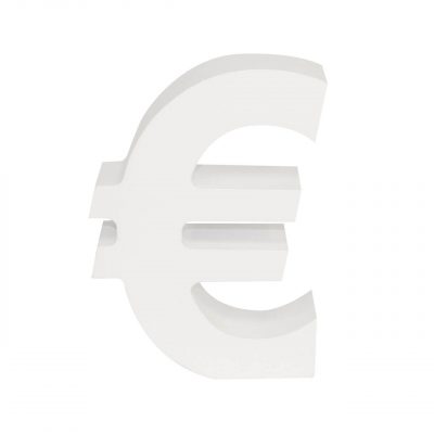 AP Letra Decorativa MDF - Simb. € 7x10  Blanca