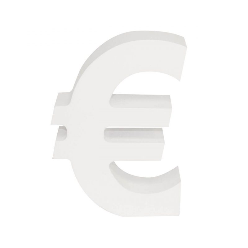 AP Letra Decorativa MDF - Simb. € 7x10  Blanca