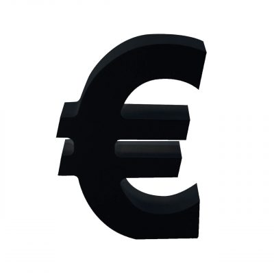 AP Letra Decorativa MDF - Simb. € 7x10  Negra