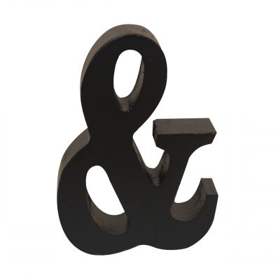 AP Letra Decorativa MDF - Simb. & 7x10  Negra