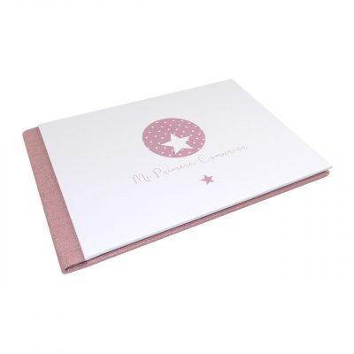 AP Libro de Firmas Comunión Niña Estrella 30x21,5 cm  16 Hojas Rosa