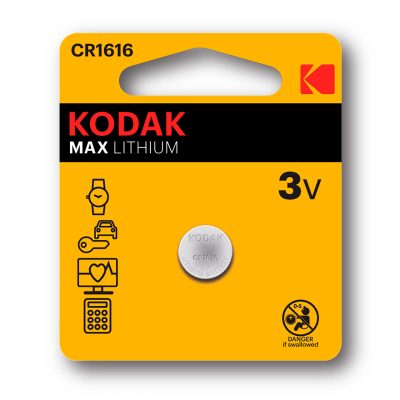 Kodak Max Pila CR1616, 3v, Pack 1 ud.