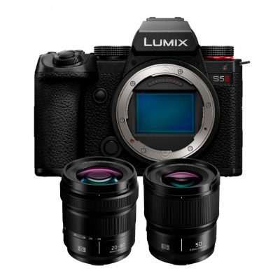 Panasonic Cámara Evil Lumix S5II + Objetivo 20-60mm + 50mm Negra