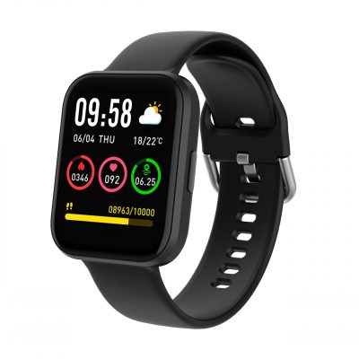 Swiss+Go Smart Watch Zurich cuerpo aluminio Negro + Correa Negra