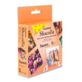 Paneles decorativos Fujifilm Shacolla, paquete de 5 piezas, tamaño cuadrado 10.2x10.2 cm para fotos.