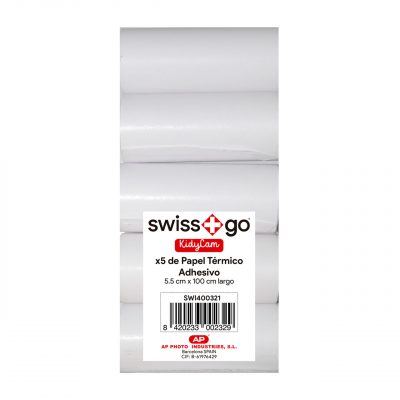 Swiss+Go Kidycam Papel Térmico Adhesivo Pack 5 rollos