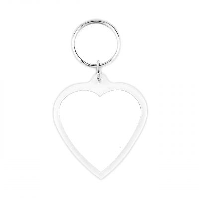 Gamax Llavero Acrílico Personalizable COR-40 Corazón Bolsa con 50 unidades