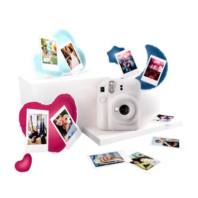 Fujifilm Instax Instant Camera MINI 12 Clay White Kit Best Memories