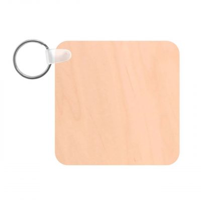 AP Llavero de Madera Natural 57x57x4 mm