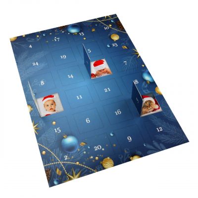 AP Sobre Calendario Adviento  acabado metálico modelo 2, Pack 10 u.