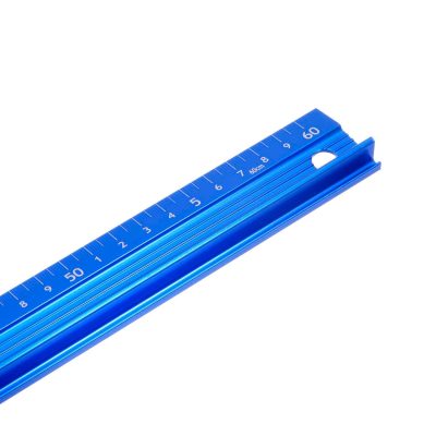 AP Regla de Corte Profesional Aluminio 60 cm, con protección, Azul